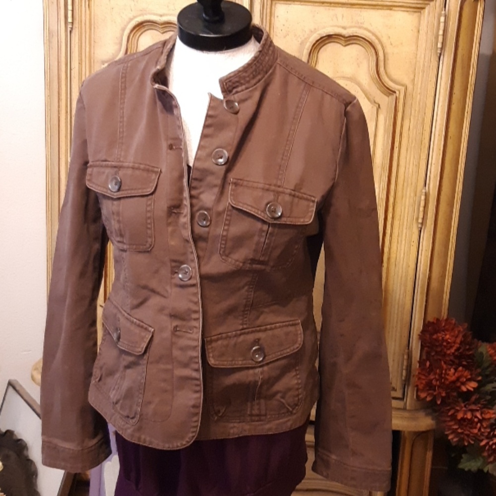 Womens suit Jacket Casual plus sz 12 Long Sleeve Brown long sleeve Winter